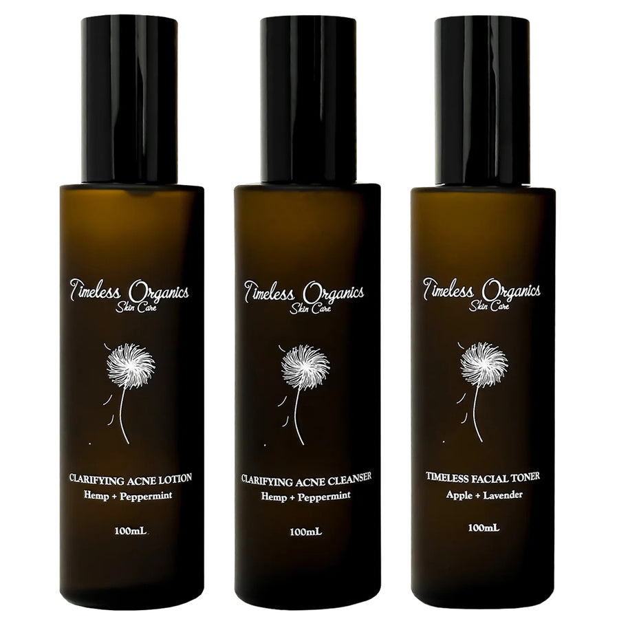 Timeless Organics 3-Step Acne System bundle